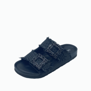 Womens Black Weave Materials Sandals