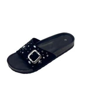 Womens Real Leather Cork Footbed Ajustable Sandals