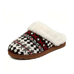 Womens Multi Color Knit Indoor Slipper